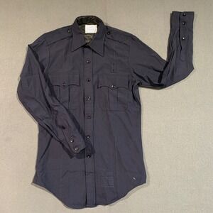 VTG Jaguar Tropical by Conqueror Mens Button Up Shirt Uniform Style Size 14.5-31